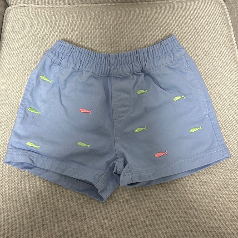 EUC-The Beaufort Bonnet Company elastic waist toddler, size 4T light blue shorts